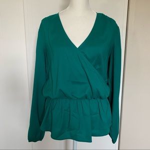 ANN TAYLOR Long Sleeve Wrap Blouse